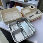 ظرف غذای دو طبقه کارتونی کودکان طرح داینسور