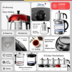 چای ساز فلر مدل FELLER TS 288 BK (اصل)