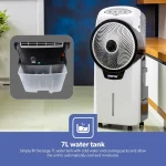 پنکه و کولر آبی برق و شارژ جیپاس مدل GEEPAS GAC9580 (اصل)