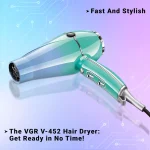 سشوار حرفه‌ای وی جی آر مدل VGR V-452 (اصلی)