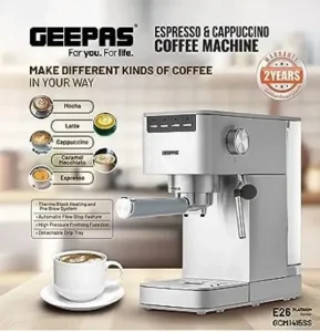 اسپرسو ساز جیپاس مدل GEEPAS GCM1415SS (اصل)