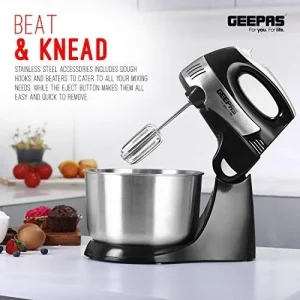 همزن کاسه دار حرفه ای جیپاس مدل GEEPAS 43033 (اصل)
