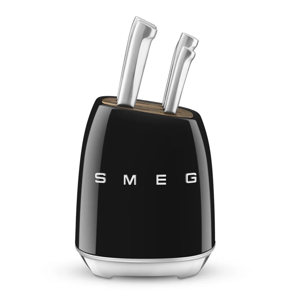 سرویس چاقو 7پارچه اسمگ رنگ مشکی مدل Smeg KBSF02BL ایتالیایی (اصل)