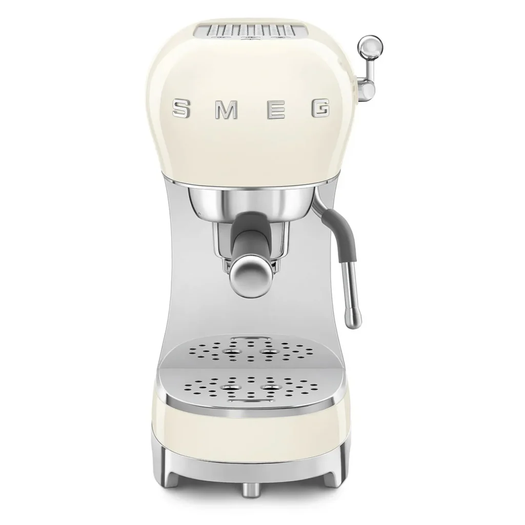 اسپرسو ساز کلاسیک اسمگ رنگ کرم مدل Smeg ECF02CRUK ایتالیایی (اصل)