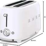 توستر سفید اسمگ مدل Smeg TSF02WHEU ایتالیایی (اصلی)