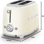 توستر کرم اسمگ مدل Smeg Tsf01-Cream ایتالیایی (اصلی)