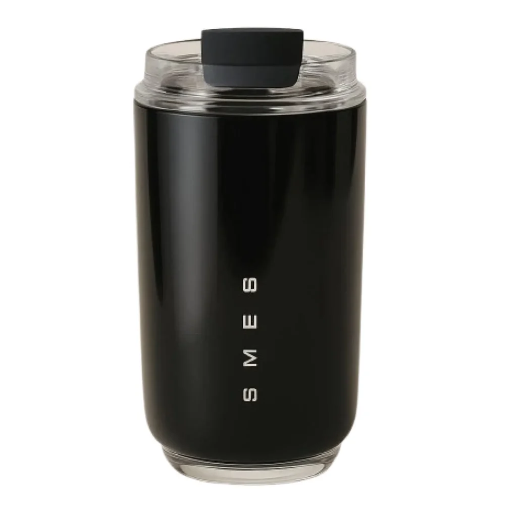 تراول ماگ مشکی اسمگ ظرفیت ۲۴۰ میلی‌لیتر مدل 648 Smeg ایتالیایی (اصل)
