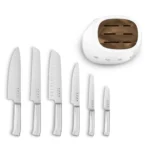 سرویس چاقو 7پارچه اسمگ رنگ سفید مدل Smeg KBSF02WH ایتالیایی (اصل)
