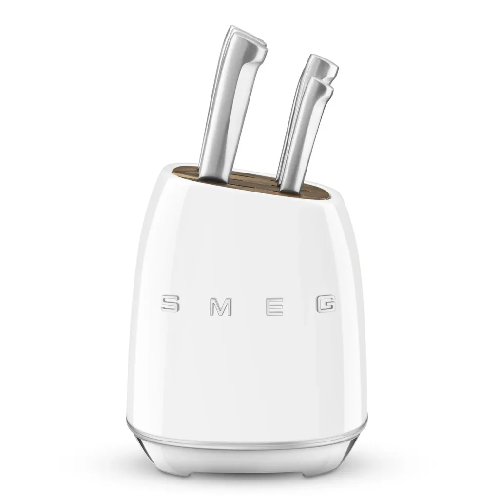 سرویس چاقو 7پارچه اسمگ رنگ سفید مدل Smeg KBSF02WH ایتالیایی (اصل)