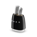 سرویس چاقو 7پارچه اسمگ رنگ مشکی مدل Smeg KBSF02BL ایتالیایی (اصل)