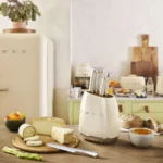 سرویس چاقو 7پارچه اسمگ رنگ کرم مدل Smeg KBSF02CR ایتالیایی (اصل)