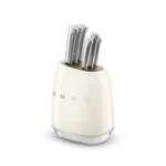 سرویس چاقو 7پارچه اسمگ رنگ کرم مدل Smeg KBSF02CR ایتالیایی (اصل)